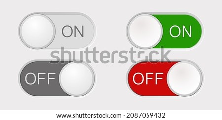 A set of radio buttons, switches. 3 D. Vector illustration.