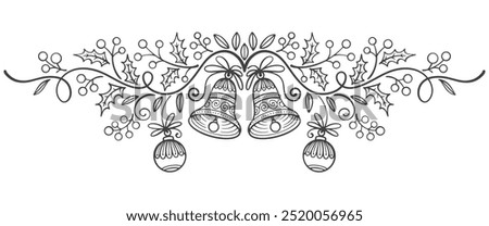 Christmas divider and border vector eps