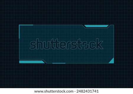 Hud frames interface technology futuristic text box border frame vector image editable background