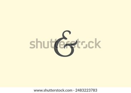 Big ampersand symbol icon vector image editable background