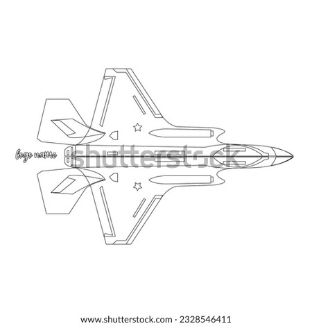 General Dynamics F-16 Viper. Stylized drawing of a modern jet fighter. Vector image for illustrations.