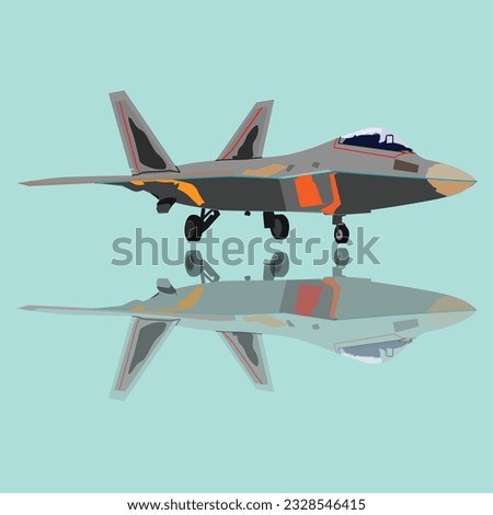 General Dynamics F-16 Viper. Stylized drawing of a modern jet fighter. Vector image for illustrations.