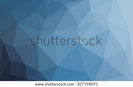 Blue abstract geometric rumpled triangular low poly style illustration graphic background. Raster polygonal design for your business.