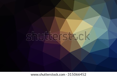 Multicolor dark gradient geometric pattern. Triangles background. Polygonal raster abstract for your design. Cool background image for websites.