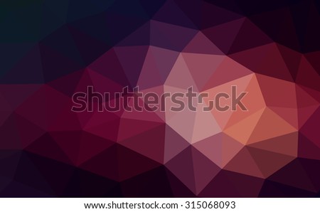 Dark red, blue abstract geometric rumpled triangular low poly style illustration graphic background. Raster polygonal design for your business.Cool background image for websites.