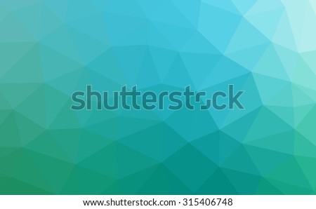 Light blue, aquamarine abstract geometric rumpled triangular low poly style illustration graphic background. Raster polygonal design for your business.Cool background image for websites.