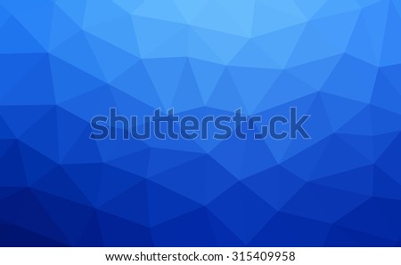 Blue abstract geometric rumpled triangular low poly style illustration graphic background. Raster polygonal design for your business.Cool background image for websites.