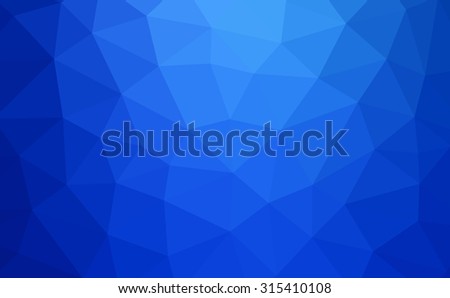 Blue abstract geometric rumpled triangular low poly style illustration graphic background. Raster polygonal design for your business.Cool background image for websites.
