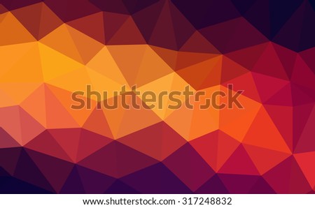 orange abstract geometric rumpled triangular low poly style  illustration graphic background