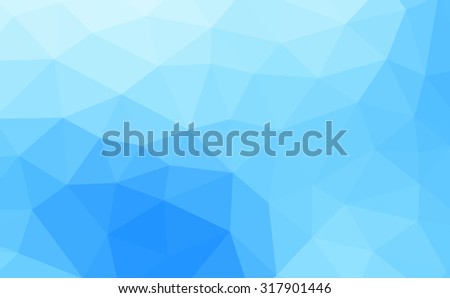 Light blue abstract geometric rumpled triangular low poly style illustration graphic background. Raster polygonal design for your business.