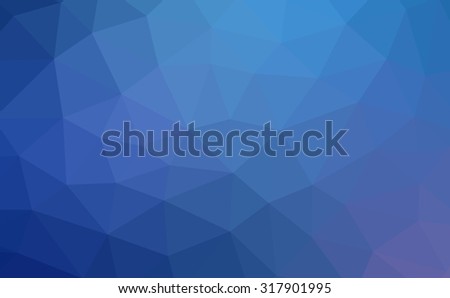 Blue, aquamarine abstract geometric rumpled triangular low poly style illustration graphic background. Raster polygonal design for your business.