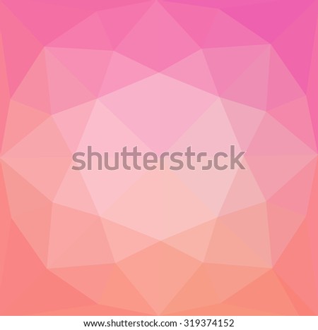 Light pink abstract geometric rumpled triangular low poly style illustration graphic background. Raster polygonal gem design for your business.Cool background image for websites.