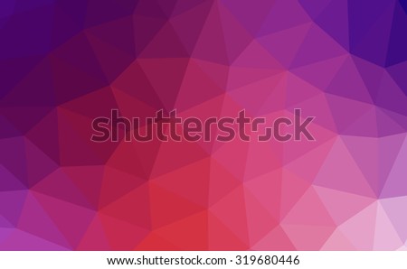 Multicolor purple red gradient geometric pattern. Triangles dark background. Polygonal raster abstract for your design. Cool background image for websites.