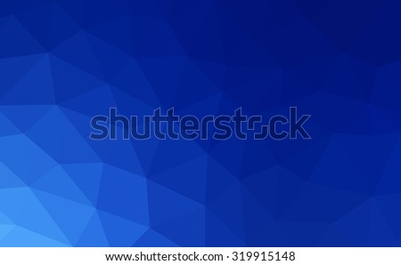 blue abstract geometric rumpled triangular low poly style illustration graphic background. Raster polygonal design for your business.