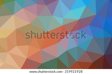 Blue  red gradient geometric pattern. Triangles background. Polygonal raster abstract for your design. Cool background image for websites.