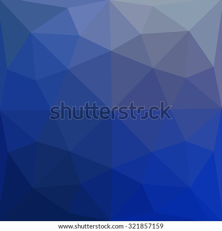 Dark blue abstract geometric rumpled triangular low poly style illustration graphic background. Raster polygonal design for your business website or banner.
