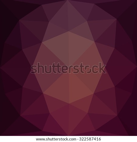 Dark brown gradient geometric pattern. Triangles background. Polygonal raster abstract for your design. Cool background image for websites.