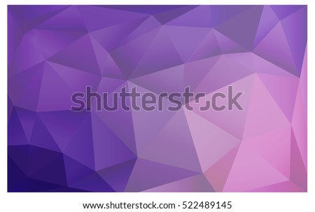 Light Purple Pink polygonal illustration, which consist of triangles. Triangular pattern for your business design. Geometric background in Origami style with gradient.