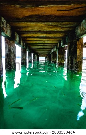 Similar – Image, Stock Photo View under the pier in Scripps Beach, San Diego