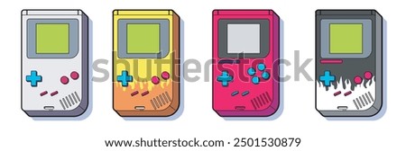 cartoon retro gaming console suitable for stickers t-shirt printable