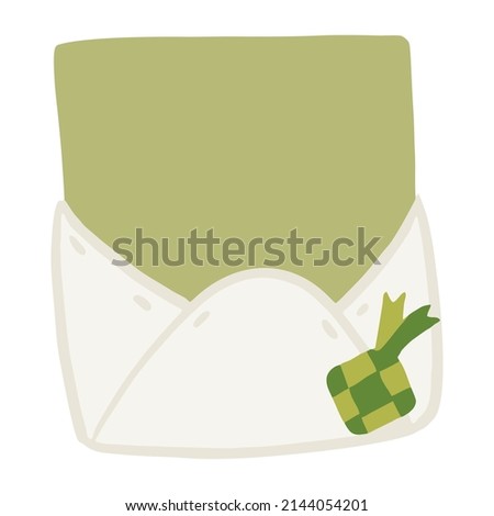 Illustration Vector Graphic of green envelope. Perfect for Background, Icon, Logo, Wallpaper, Wrapping Paper, Print on Fabric. Imagine de stoc © 