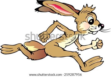 Running Hare Stock Vector Illustration 259287956 : Shutterstock