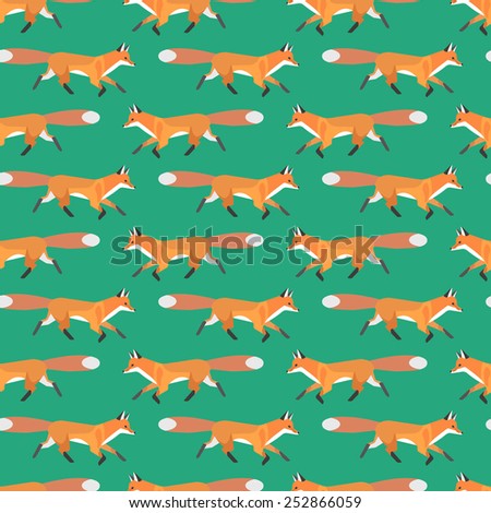 Fox seamless pattern