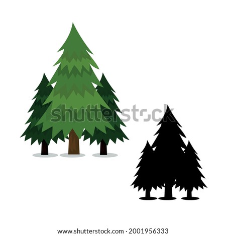 Christmas Tree Vector silhouette download. Eps and PNG download ストックフォト © 