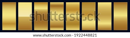 Smooth golden premium gradient swatch palette set