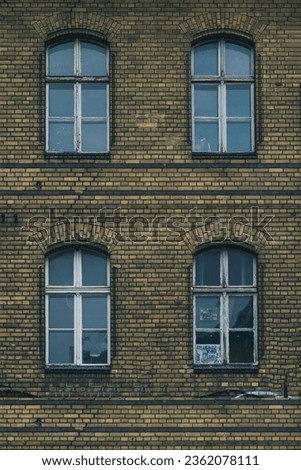 Similar – Image, Stock Photo architectural pattern, Berlin old building in beige with beautiful stucco