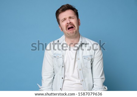 Similar – Image, Stock Photo portrait one sad man