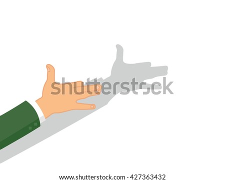 Similar – Image, Stock Photo shadow theatre (2) Man