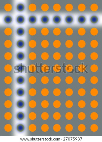 well-organized location of circles on a grey background