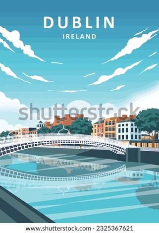 POSTER ILLUSTRATION OF DUBLIN, IRELAND