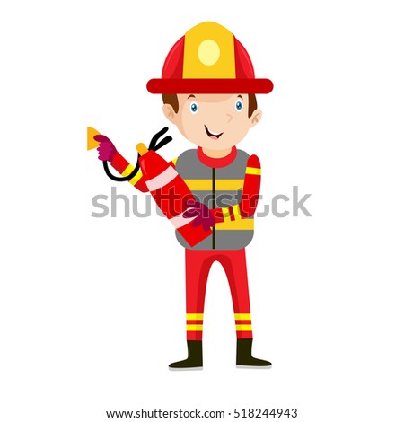 Fireman illustration Vector