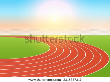 Running Track or Athlete Track . Vector Illustration.