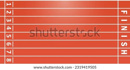 Running Track or Athlete Track Background with Finish Line. Vector Illustration. 