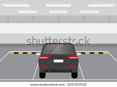 Parking lots or Car Parking Space with Car or Empty Parking Zone Underground. Vector Illustration.