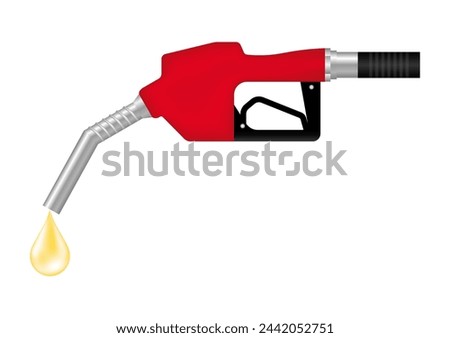 Gas Pump or Fuel Nozzle. Gas Station Concept. Vector Illustration Isolated on White Background. 