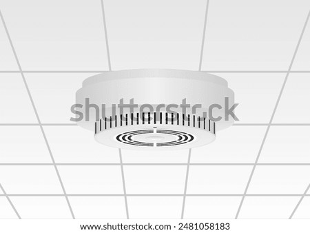 Smoke Detector and Fire Alarm. Smoke Alarm. Vector Illustration. 