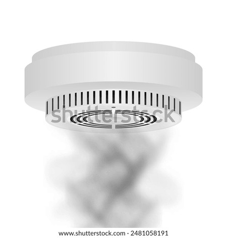 Smoke Detector and Fire Alarm. Smoke Alarm. Vector Illustration. 