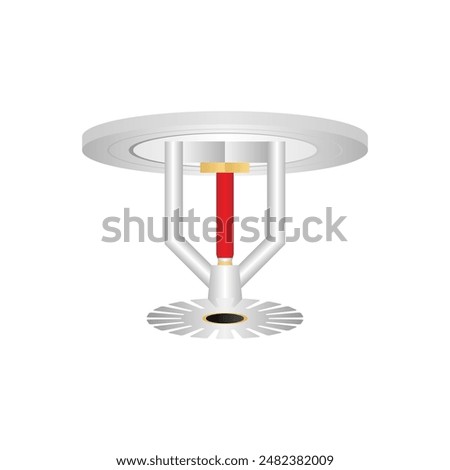 Fire Sprinkler. Automatic Fire Extinguishing System. Vector Illustration. 