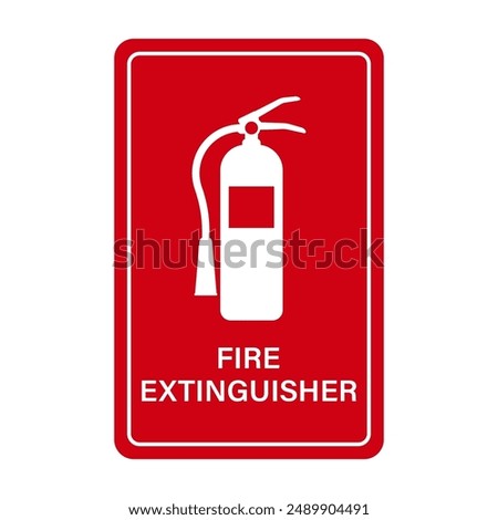 Fire Extinguisher Sign Symbol. Vector Illustration Isolated on White Background.