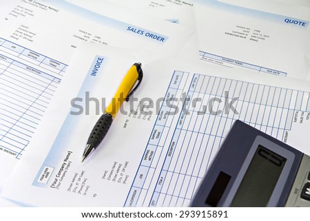 Business sale order document