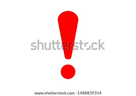 exclamation - caution icon vector design template on white background.