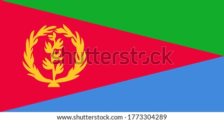 Flag of Eritrea, National State of Eritrea flag, The capital city is Asmara.