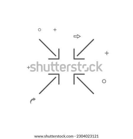 Minimize a window simple vector line icon. Symbol, pictogram, sign isolated on white background. Editable stroke. Adjust line weight.