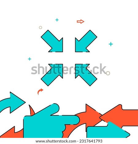Minimize a window filled line vector icon, simple illustration, related bottom border.
