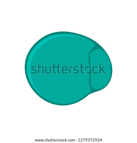 Round mouse pad modern device mat vector icon top view. Gamer equipment desktop isolated illustration