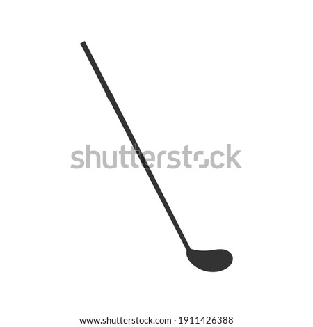 Golf club sport icon vector illustration isolated white tee. Hobby game golf club equipment element design stick design leisure. Metal golfer label retro black emblem icon. Logo shape silhouette